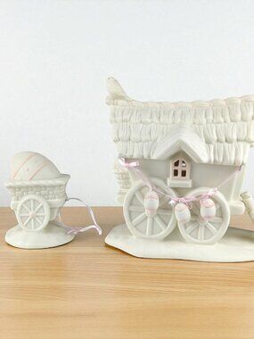 Dept 56 Snowbunnies Easter Egg Cart Figurine